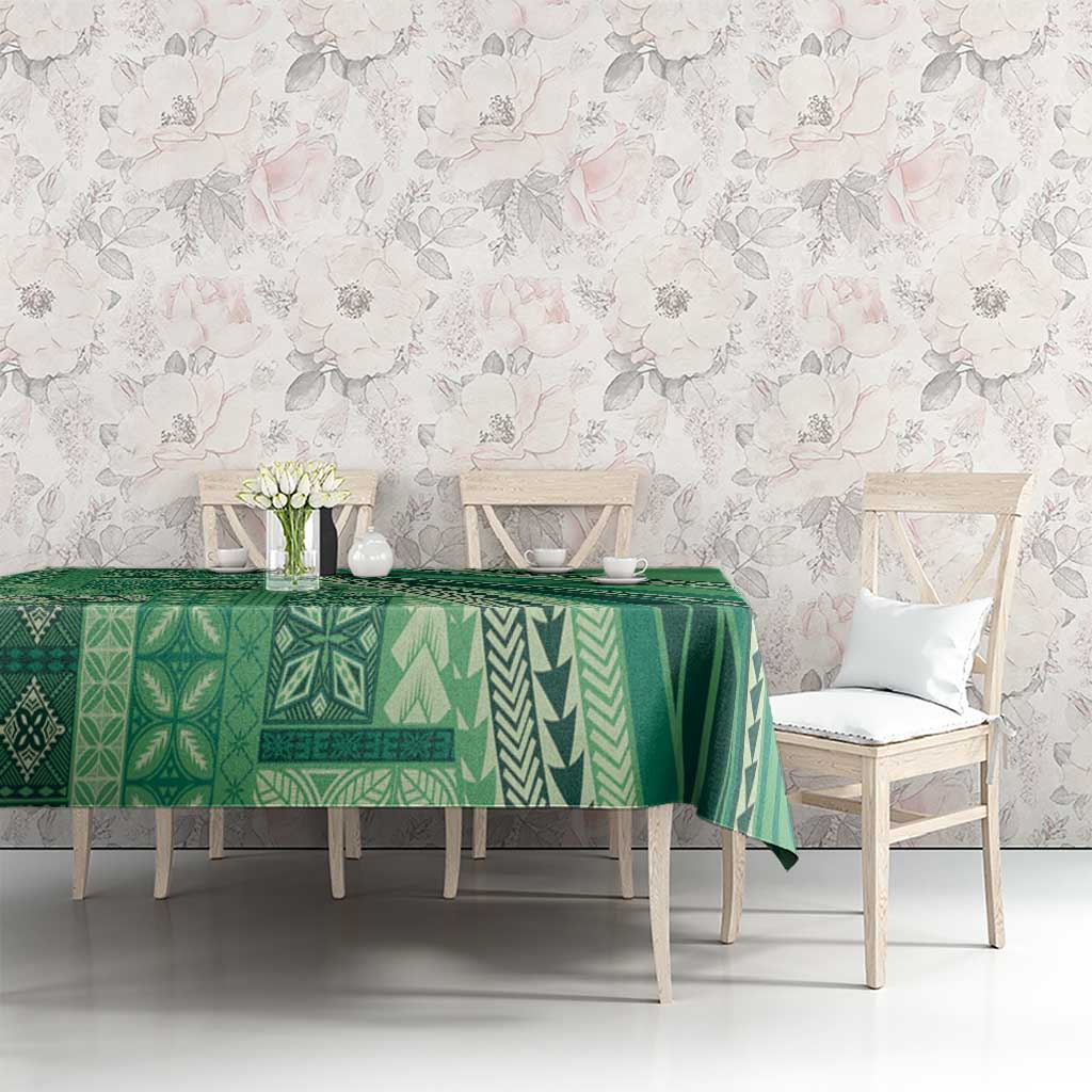 Pasifika Women's Day - Samoa Siapo Malu Tattoo Inspired Tablecloth Jade