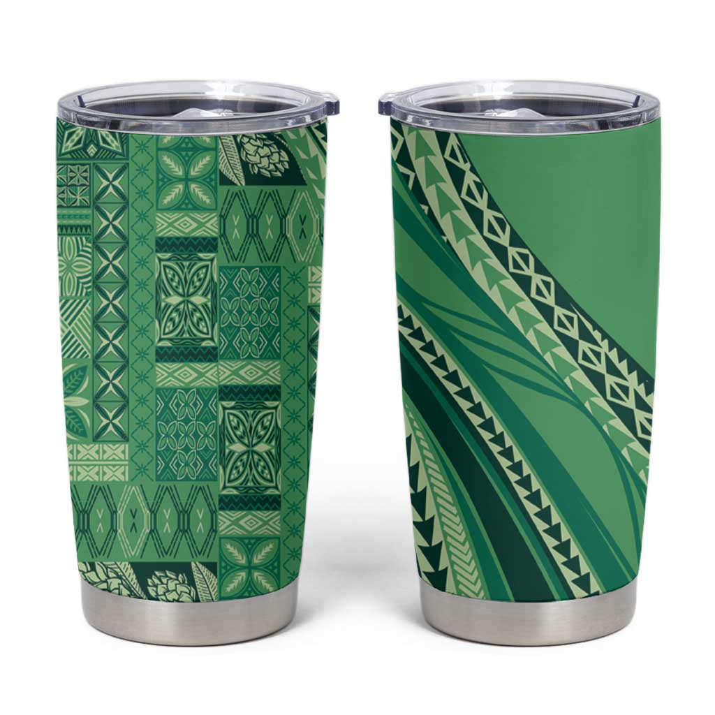 Pasifika Women's Day - Samoa Siapo Malu Tattoo Inspired Tumbler Cup Jade