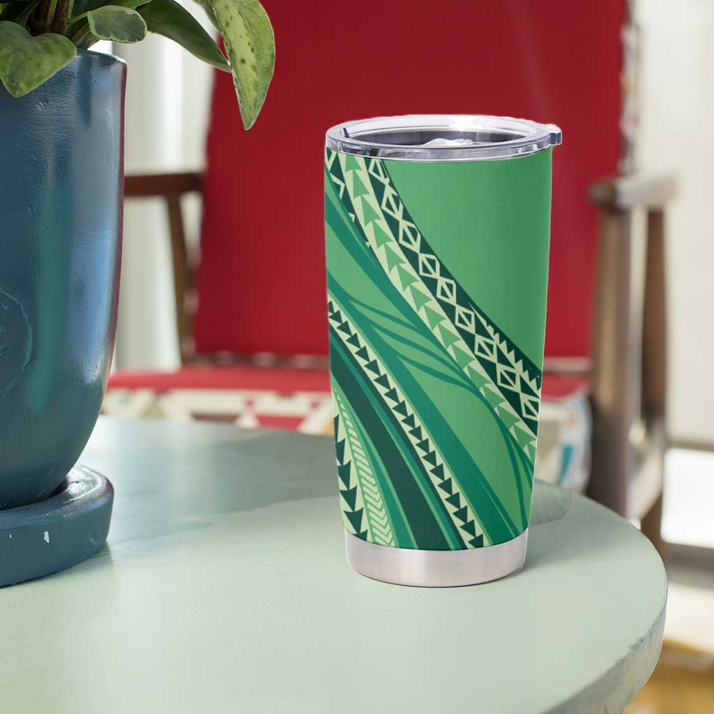 Pasifika Women's Day - Samoa Siapo Malu Tattoo Inspired Tumbler Cup Jade