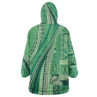 Pasifika Women's Day - Samoa Siapo Malu Tattoo Inspired Wearable Blanket Hoodie Jade