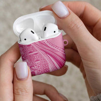 Pasifika Women's Day - Samoa Siapo Malu Tattoo Inspired AirPods Case Pink
