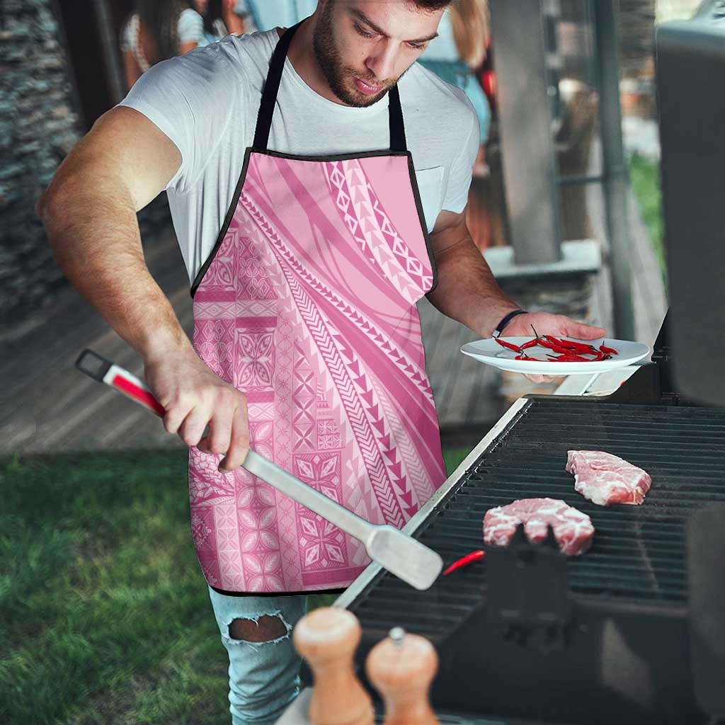 Pasifika Women's Day - Samoa Siapo Malu Tattoo Inspired Apron Pink