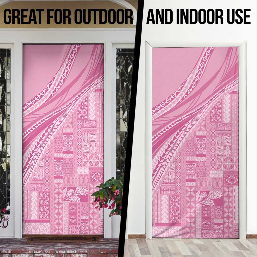 Pasifika Women's Day - Samoa Siapo Malu Tattoo Inspired Door Cover Pink