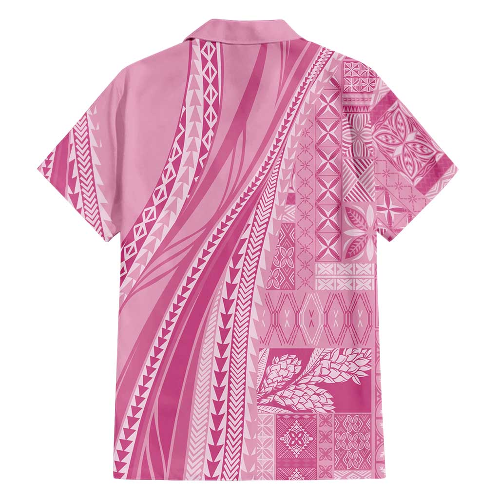 Pasifika Women's Day - Samoa Siapo Malu Tattoo Inspired Family Matching Puletasi and Hawaiian Shirt Pink LT7 - Polynesian Pride