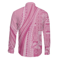 Pasifika Women's Day - Samoa Siapo Malu Tattoo Inspired Family Matching Summer Maxi Dress and Hawaiian Shirt Pink LT7 - Polynesian Pride