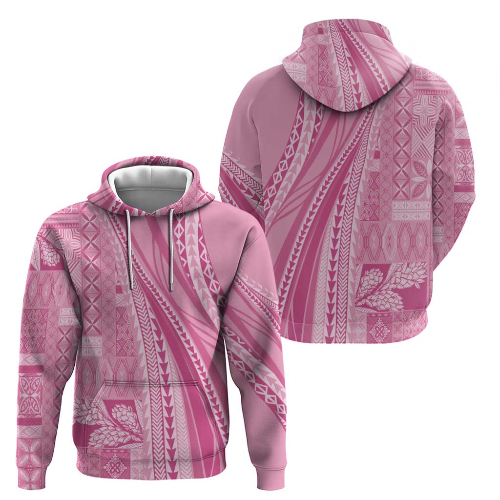 Pasifika Women's Day - Samoa Siapo Malu Tattoo Inspired Hoodie Pink