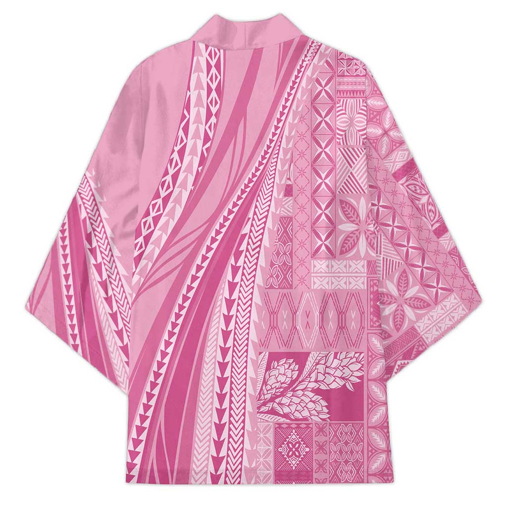 Pasifika Women's Day - Samoa Siapo Malu Tattoo Inspired Kimono Pink