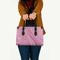 Pasifika Women's Day - Samoa Siapo Malu Tattoo Inspired Leather Bag Pink