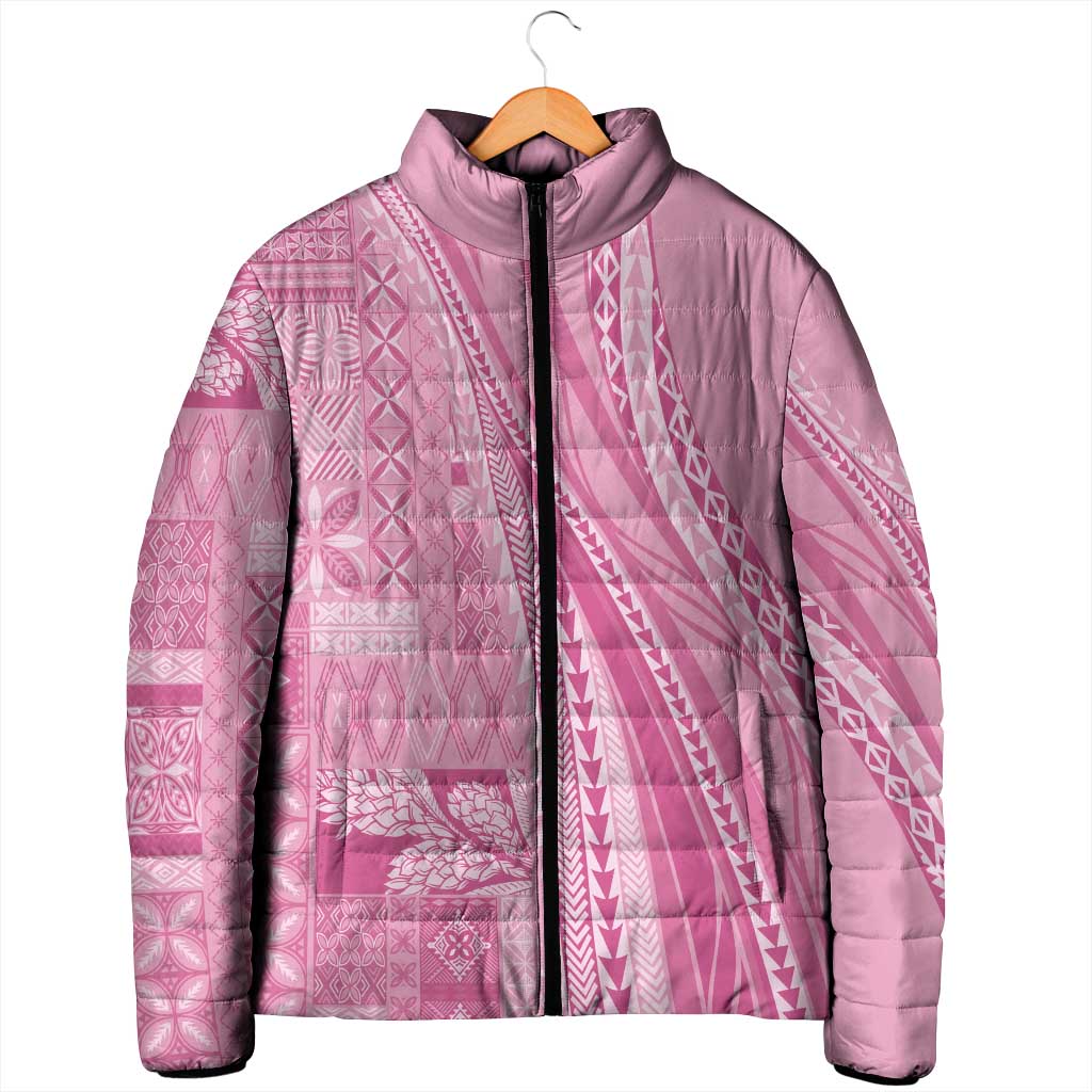 Pasifika Women's Day - Samoa Siapo Malu Tattoo Inspired Padded Jacket Pink