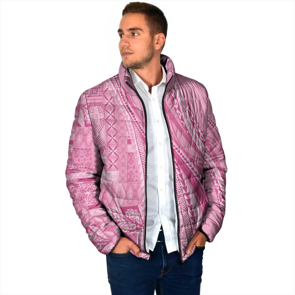 Pasifika Women's Day - Samoa Siapo Malu Tattoo Inspired Padded Jacket Pink