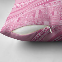 Pasifika Women's Day - Samoa Siapo Malu Tattoo Inspired Pillow Cover Pink