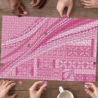 Pasifika Women's Day - Samoa Siapo Malu Tattoo Inspired Puzzle Pink