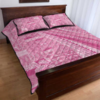 Pasifika Women's Day - Samoa Siapo Malu Tattoo Inspired Quilt Bed Set Pink
