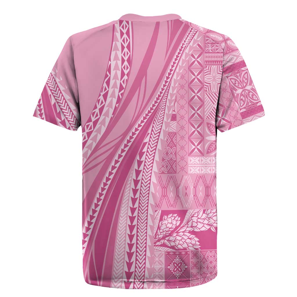 Pasifika Women's Day - Samoa Siapo Malu Tattoo Inspired Rugby Jersey Pink