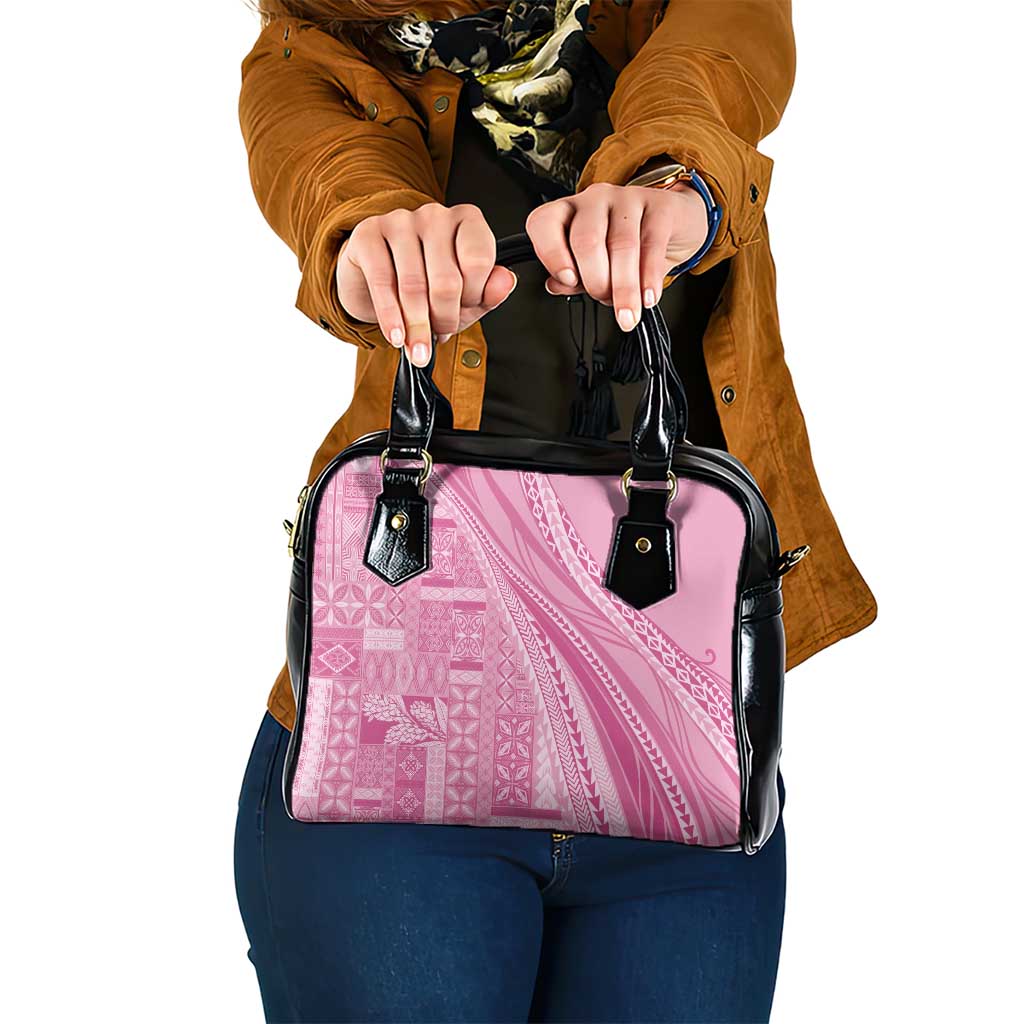 Pasifika Women's Day - Samoa Siapo Malu Tattoo Inspired Shoulder Handbag Pink