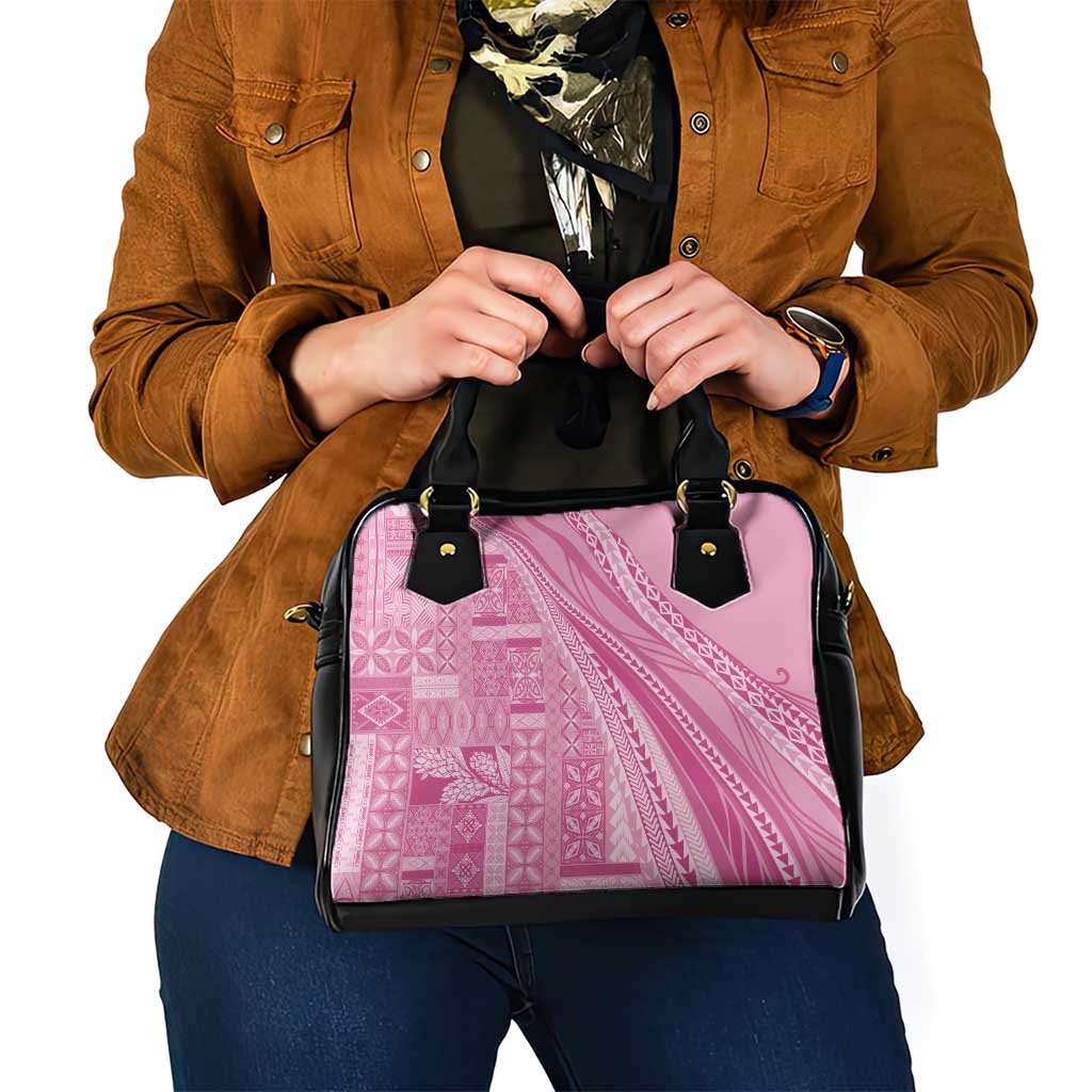 Pasifika Women's Day - Samoa Siapo Malu Tattoo Inspired Shoulder Handbag Pink