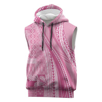 Pasifika Women's Day - Samoa Siapo Malu Tattoo Inspired Sleeveless Hoodie Pink