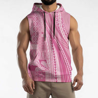 Pasifika Women's Day - Samoa Siapo Malu Tattoo Inspired Sleeveless Hoodie Pink