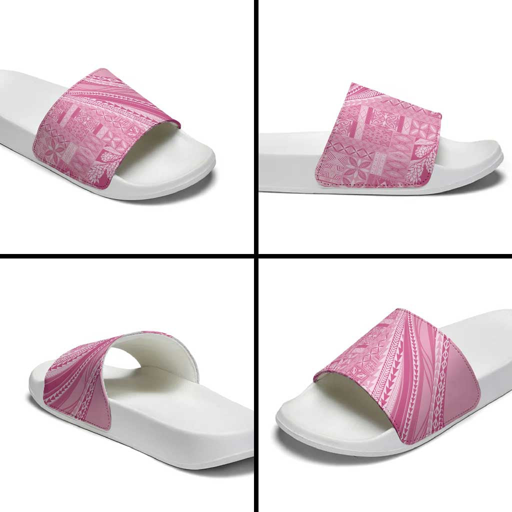 Pasifika Women's Day - Samoa Siapo Malu Tattoo Inspired Slide Sandals Pink
