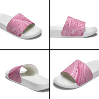 Pasifika Women's Day - Samoa Siapo Malu Tattoo Inspired Slide Sandals Pink
