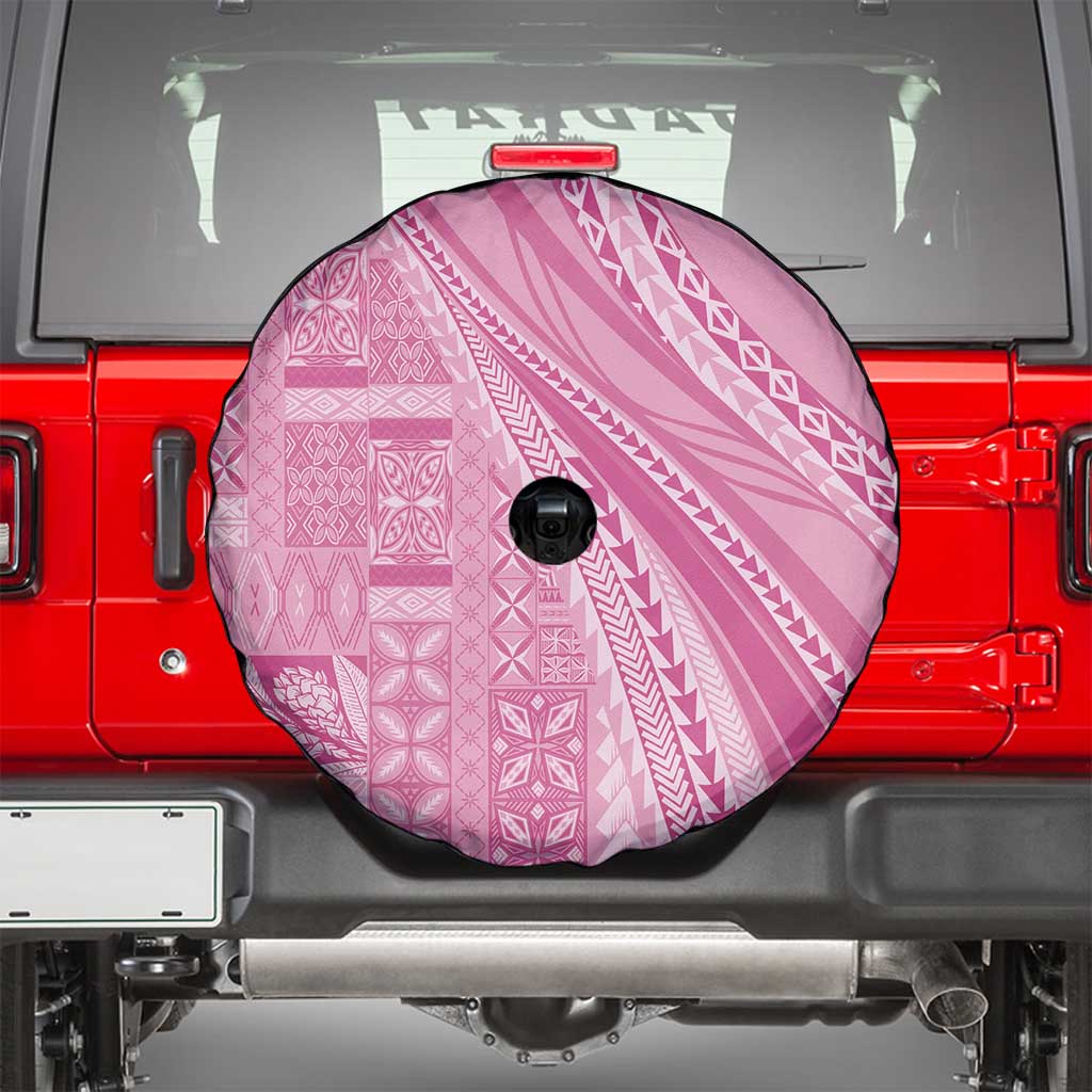 Pasifika Women's Day - Samoa Siapo Malu Tattoo Inspired Spare Tire Cover Pink