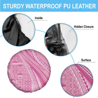 Pasifika Women's Day - Samoa Siapo Malu Tattoo Inspired Spare Tire Cover Pink