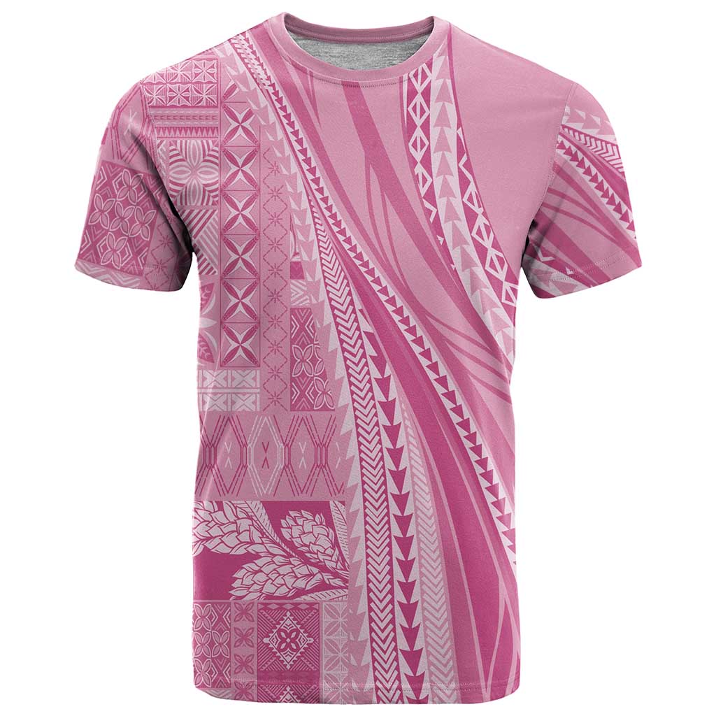 Pasifika Women's Day - Samoa Siapo Malu Tattoo Inspired T Shirt Pink
