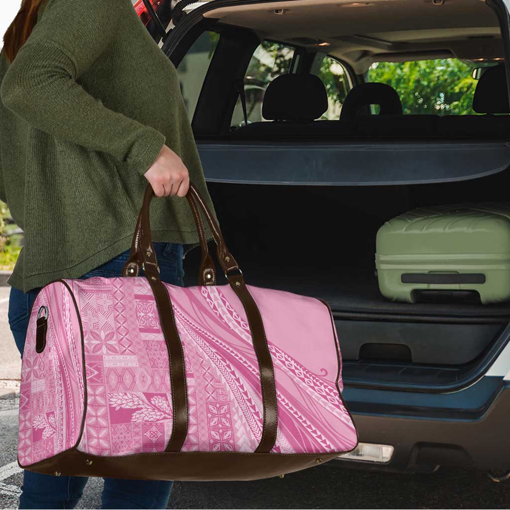 Pasifika Women's Day - Samoa Siapo Malu Tattoo Inspired Travel Bag Pink