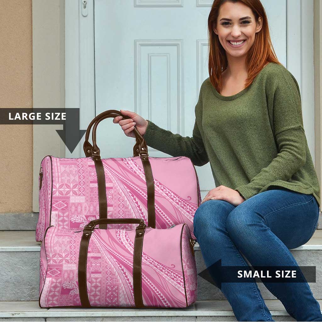 Pasifika Women's Day - Samoa Siapo Malu Tattoo Inspired Travel Bag Pink