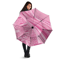 Pasifika Women's Day - Samoa Siapo Malu Tattoo Inspired Umbrella Pink