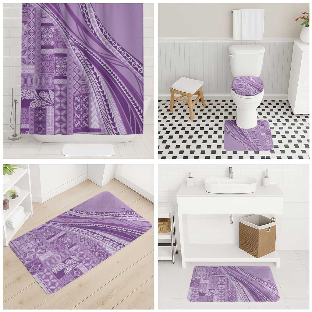 Pasifika Women's Day - Samoa Siapo Malu Tattoo Inspired Bathroom Set Lavender
