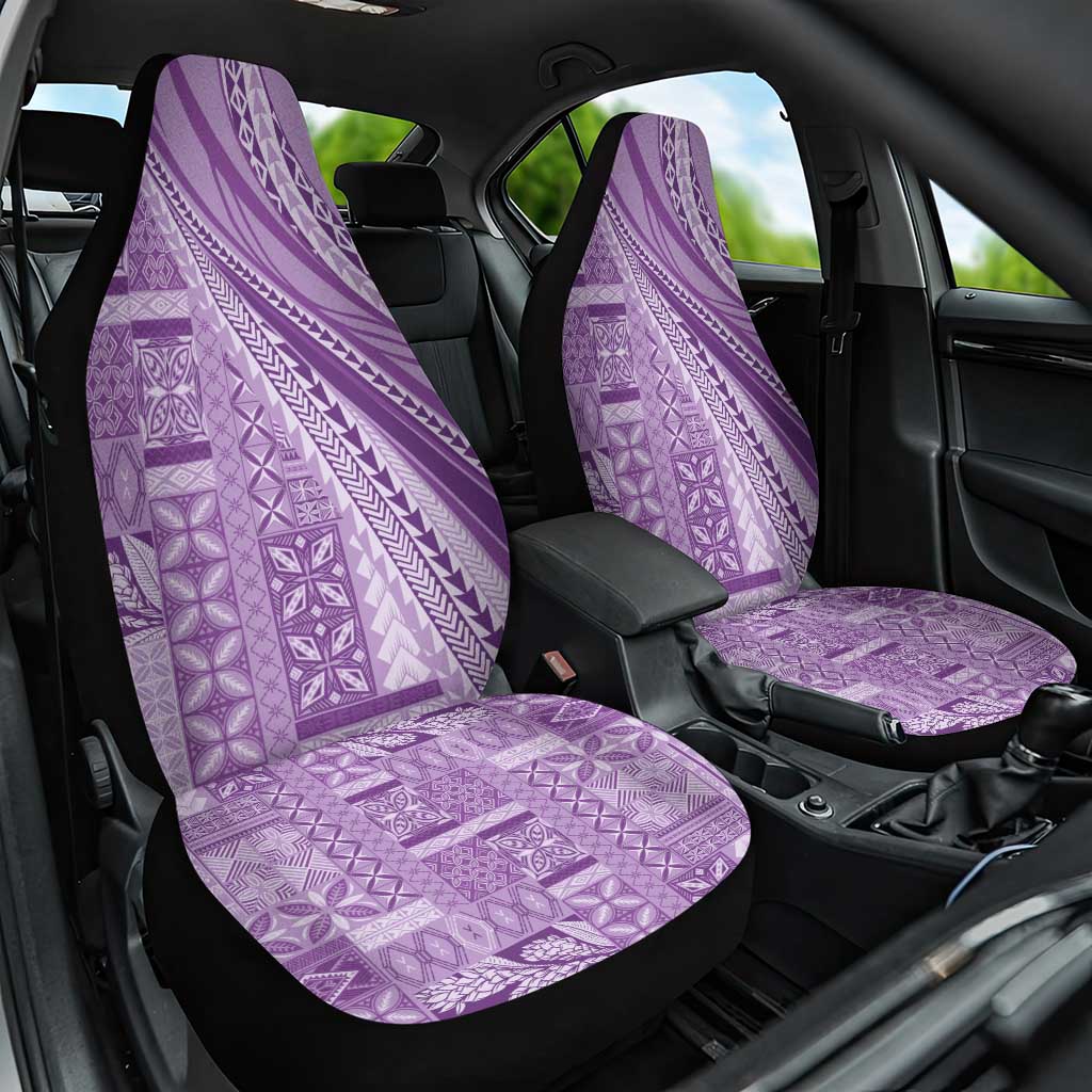 Pasifika Women's Day - Samoa Siapo Malu Tattoo Inspired Car Seat Cover Lavender