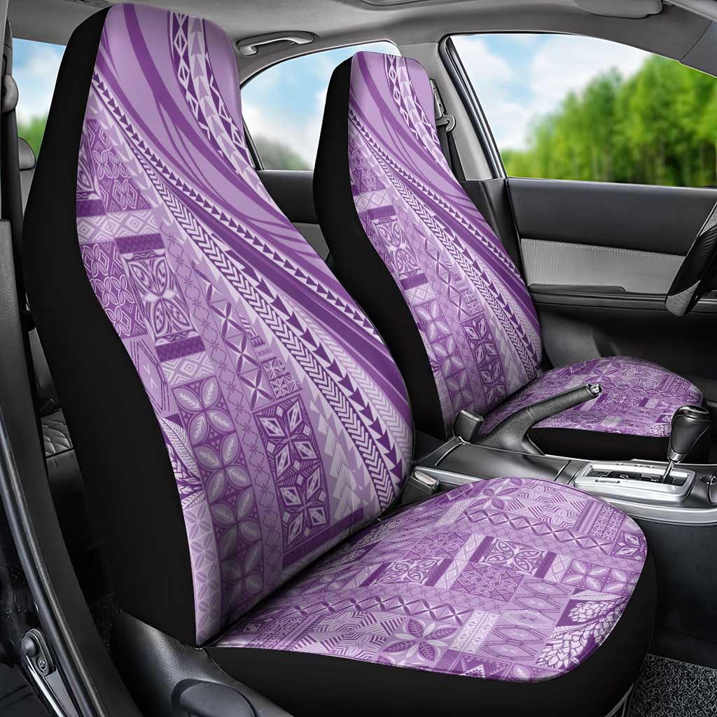Pasifika Women's Day - Samoa Siapo Malu Tattoo Inspired Car Seat Cover Lavender