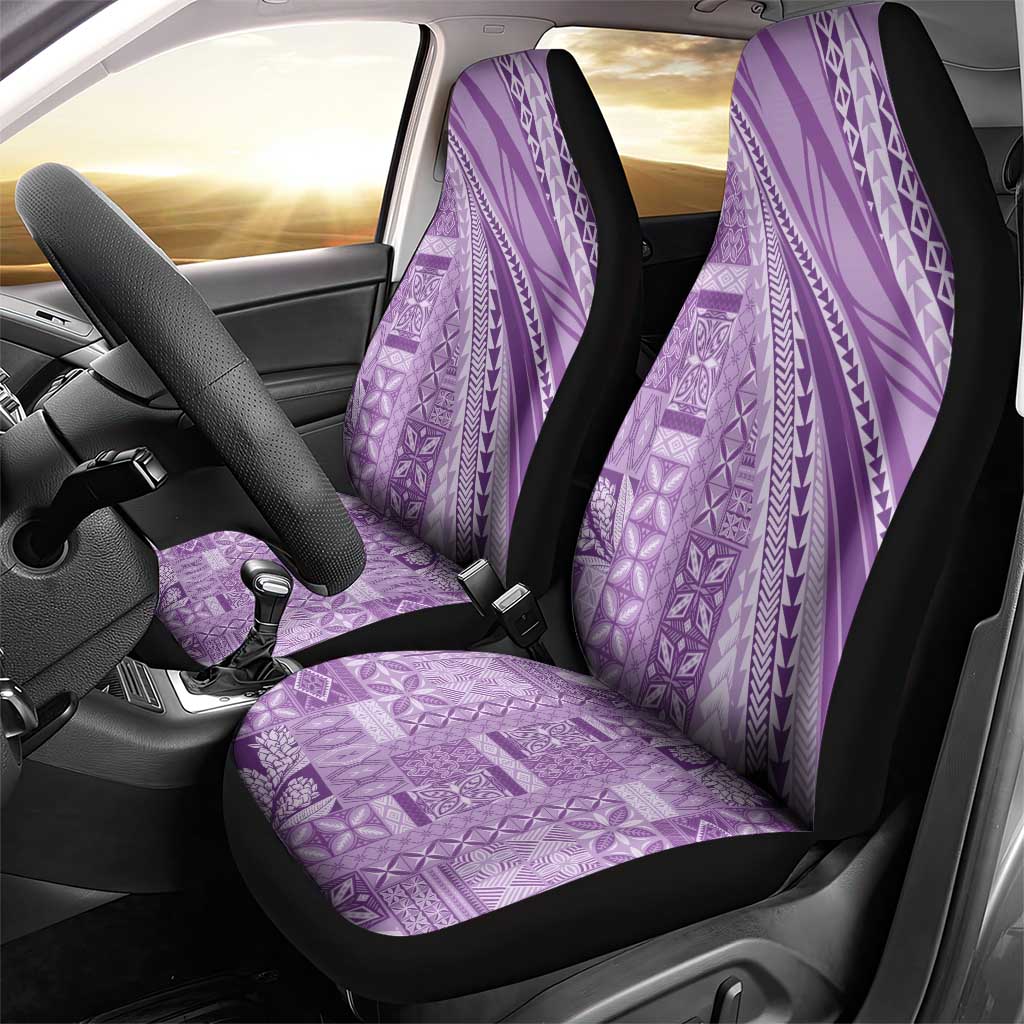 Pasifika Women's Day - Samoa Siapo Malu Tattoo Inspired Car Seat Cover Lavender