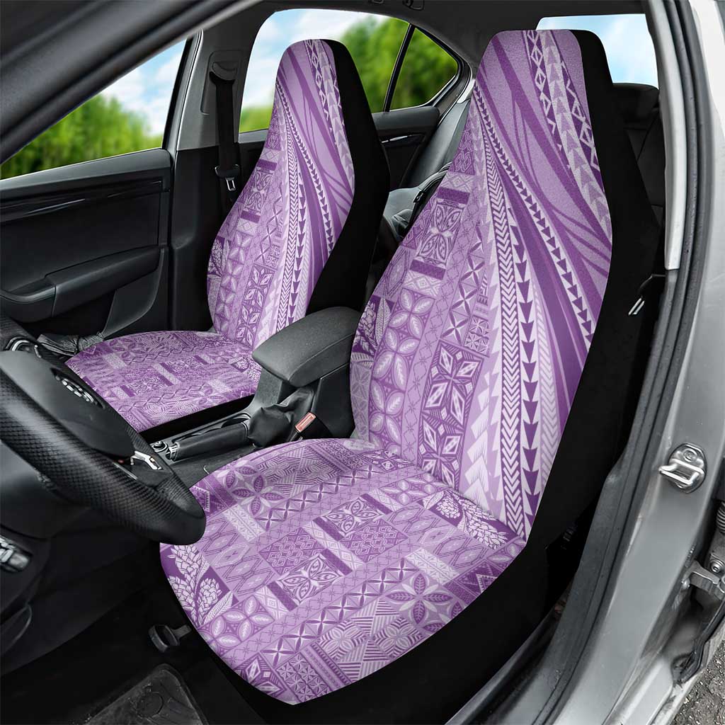 Pasifika Women's Day - Samoa Siapo Malu Tattoo Inspired Car Seat Cover Lavender