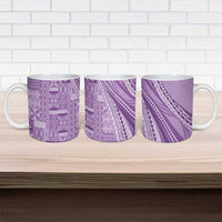 Pasifika Women's Day - Samoa Siapo Malu Tattoo Inspired Ceramic Mug Lavender