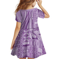 Pasifika Women's Day - Samoa Siapo Malu Tattoo Inspired Family Matching Off Shoulder Maxi Dress and Hawaiian Shirt Lavender LT7 - Polynesian Pride