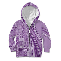 Pasifika Women's Day - Samoa Siapo Malu Tattoo Inspired Kid Hoodie Lavender