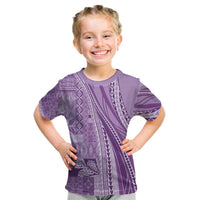 Pasifika Women's Day - Samoa Siapo Malu Tattoo Inspired Kid T Shirt Lavender