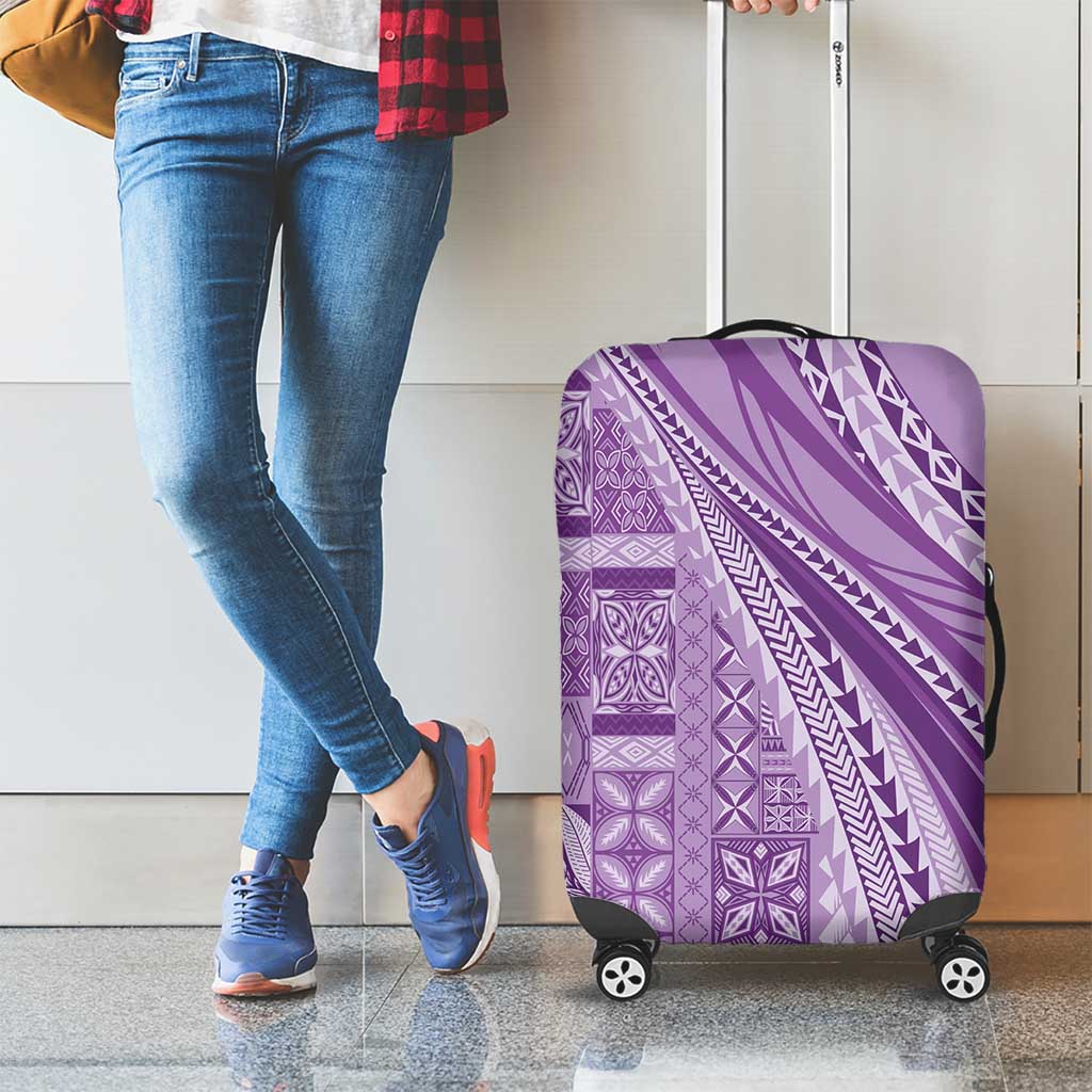 Pasifika Women's Day - Samoa Siapo Malu Tattoo Inspired Luggage Cover Lavender