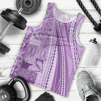 Pasifika Women's Day - Samoa Siapo Malu Tattoo Inspired Men Tank Top Lavender