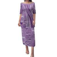 Pasifika Women's Day - Samoa Siapo Malu Tattoo Inspired Puletasi Lavender