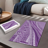 Pasifika Women's Day - Samoa Siapo Malu Tattoo Inspired Puzzle Lavender