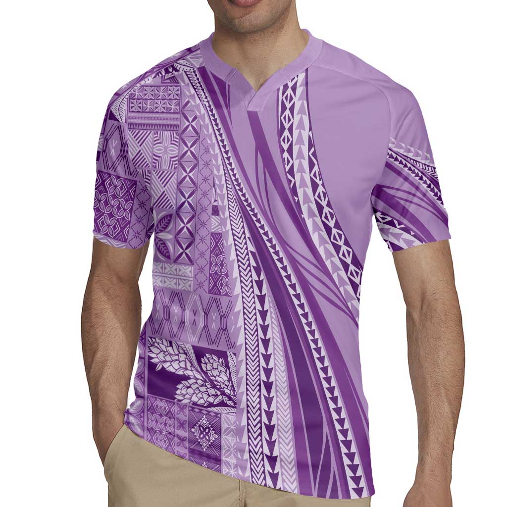 Pasifika Women's Day - Samoa Siapo Malu Tattoo Inspired Rugby Jersey Lavender