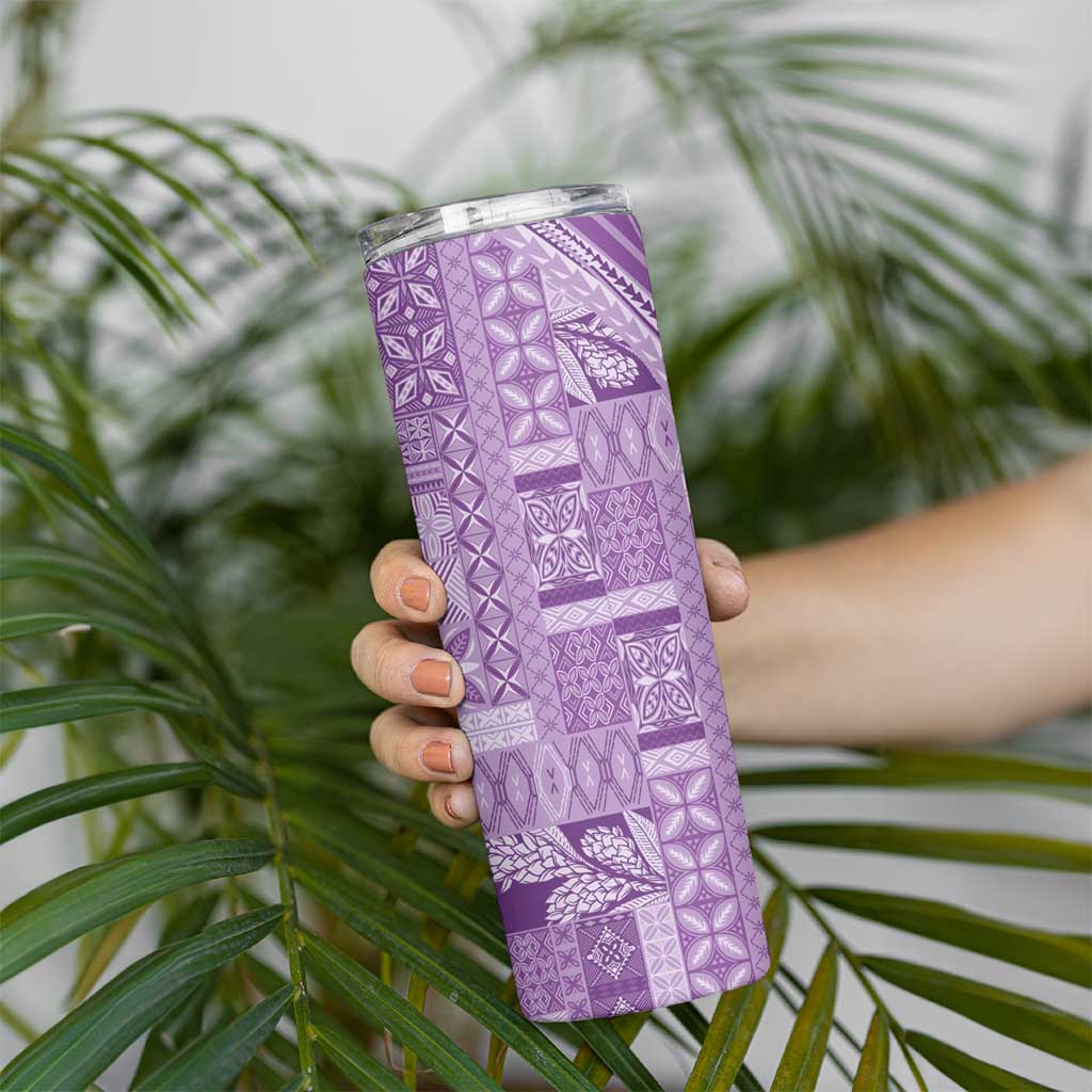 Pasifika Women's Day - Samoa Siapo Malu Tattoo Inspired Skinny Tumbler Lavender