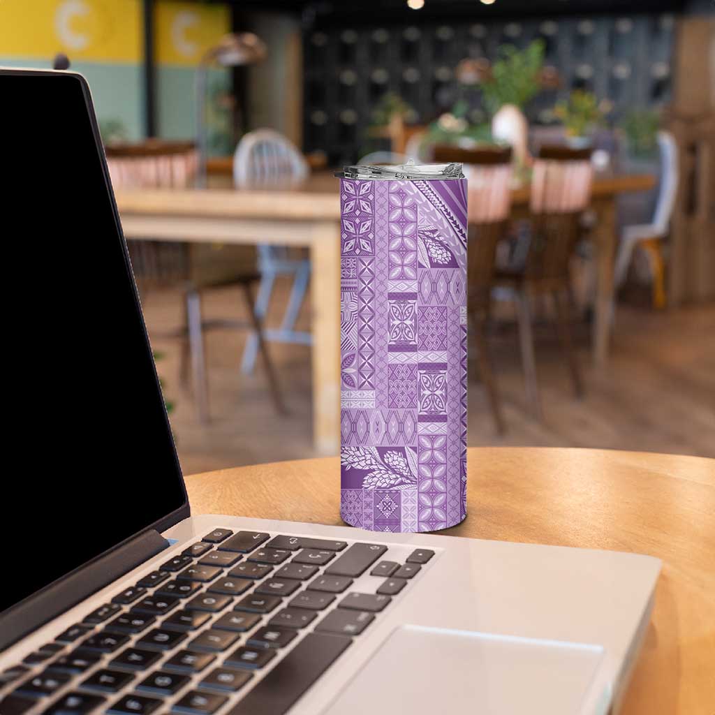 Pasifika Women's Day - Samoa Siapo Malu Tattoo Inspired Skinny Tumbler Lavender