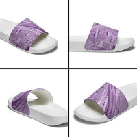 Pasifika Women's Day - Samoa Siapo Malu Tattoo Inspired Slide Sandals Lavender