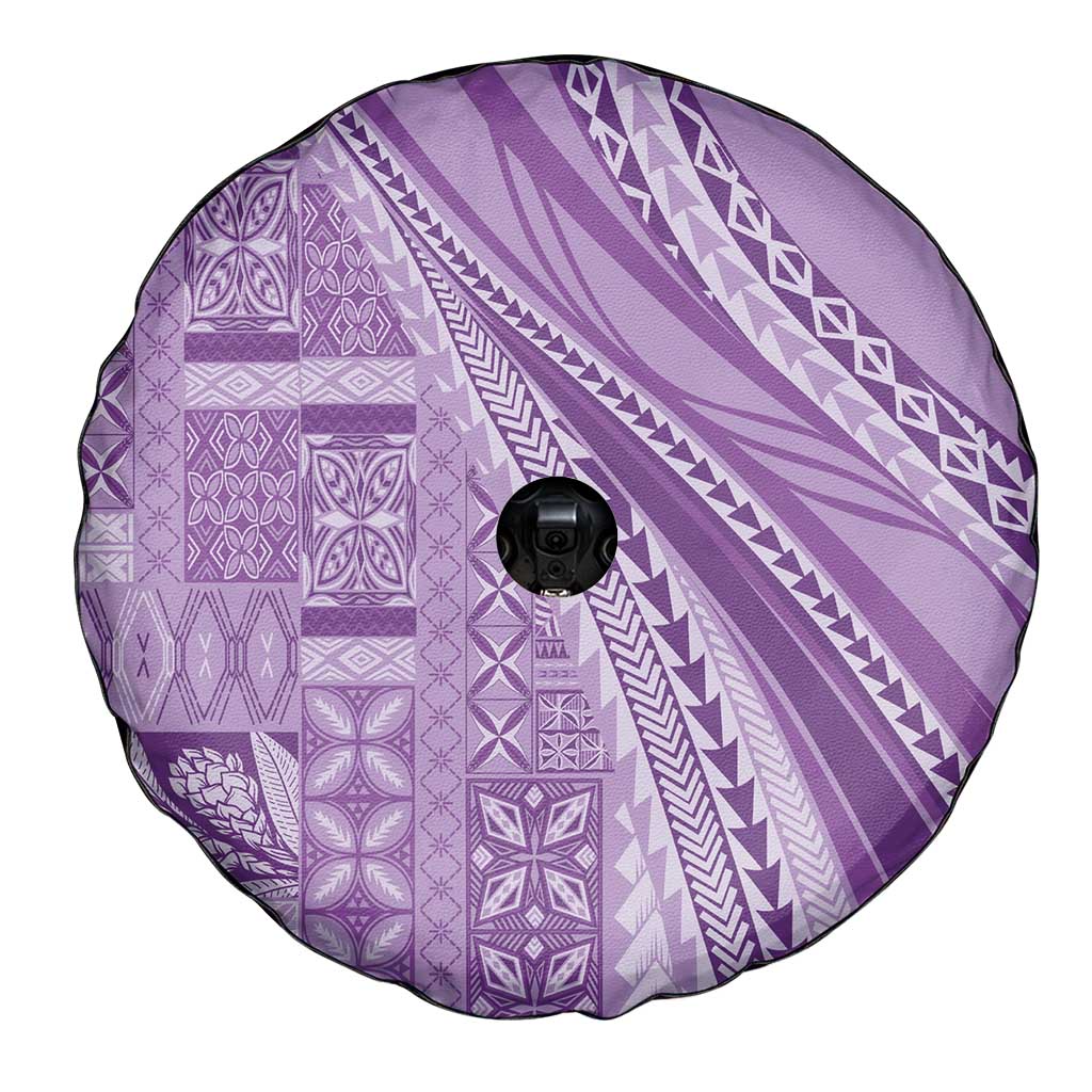 Pasifika Women's Day - Samoa Siapo Malu Tattoo Inspired Spare Tire Cover Lavender