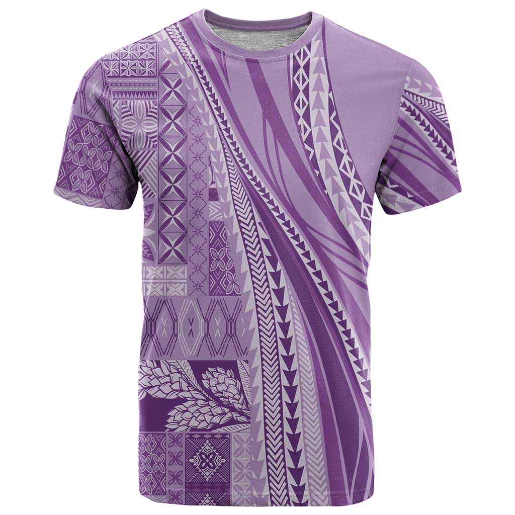 Pasifika Women's Day - Samoa Siapo Malu Tattoo Inspired T Shirt Lavender