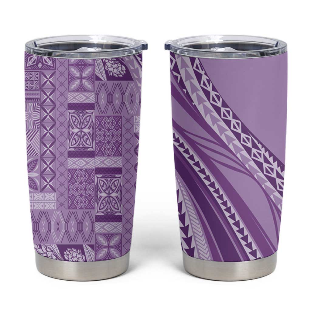 Pasifika Women's Day - Samoa Siapo Malu Tattoo Inspired Tumbler Cup Lavender